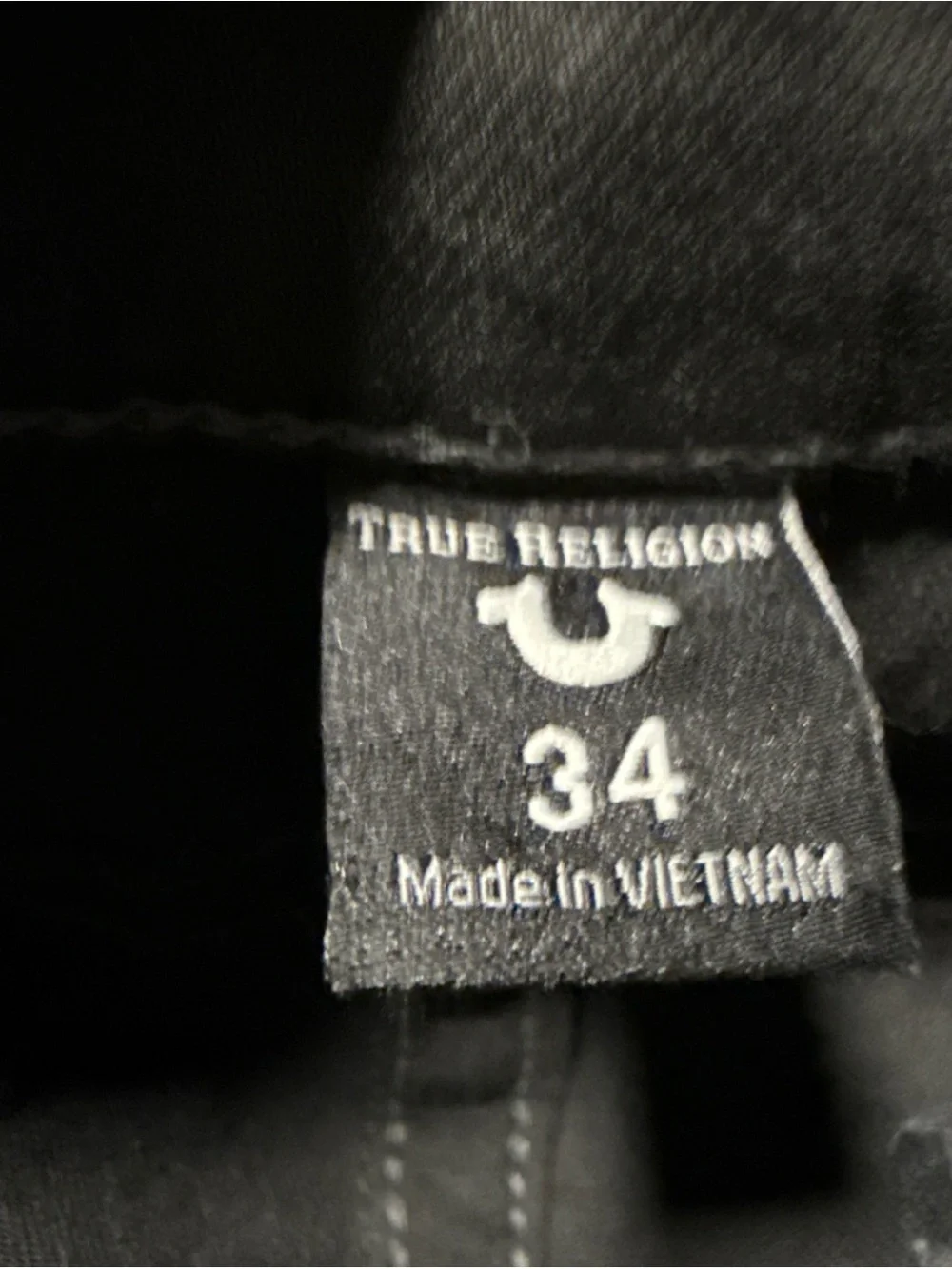 True religion jeans mens black 34x32